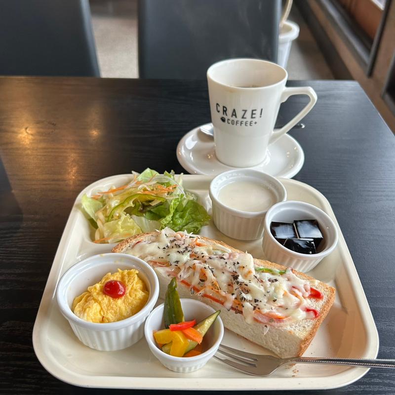 ピザトーストモーニングセット(CRAZE! COFFEE)