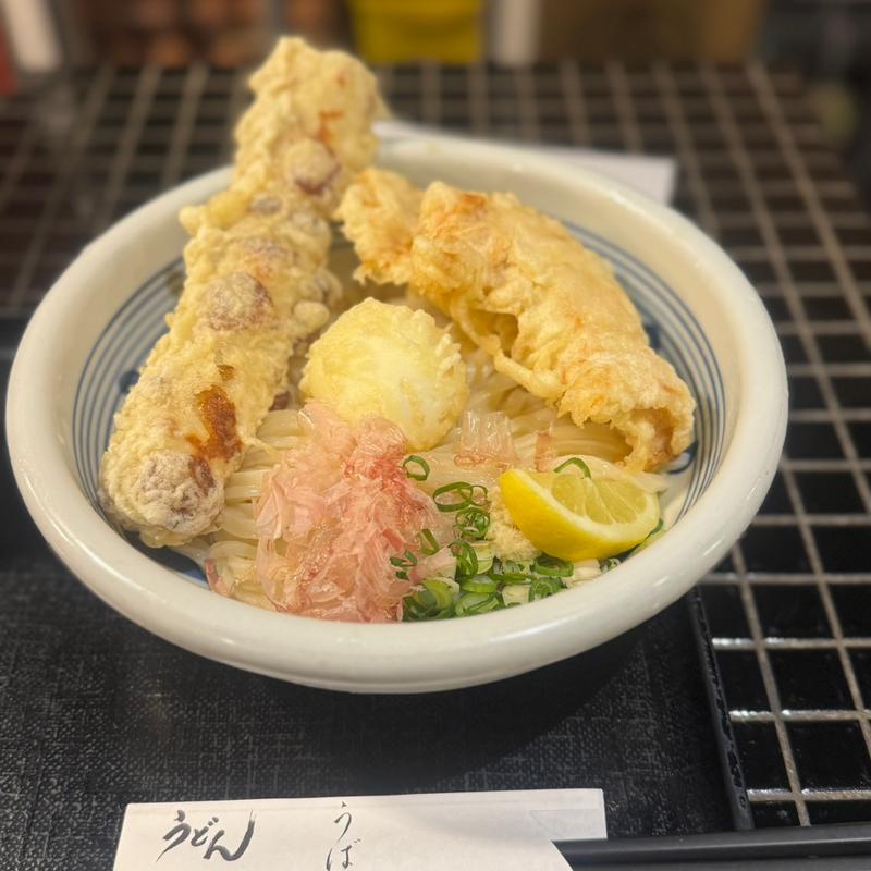 ちく天玉ぶっかけ冷(饂飩工房 うばら)