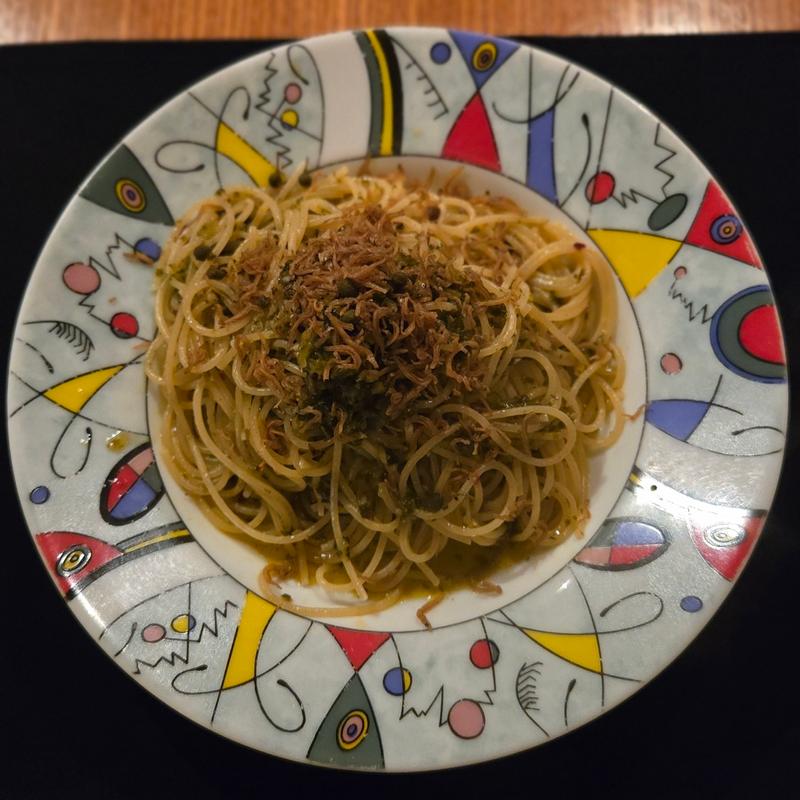 高菜とちりめん山椒ペペロンチーノ(人家(じんや))