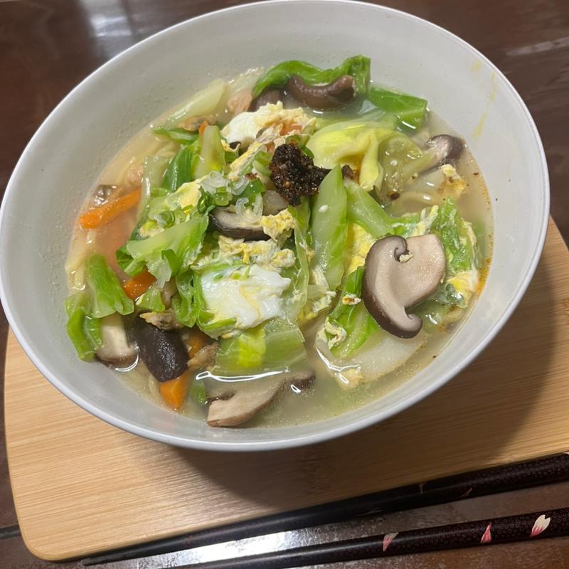 卵とじタンメン(創作料理　我家)