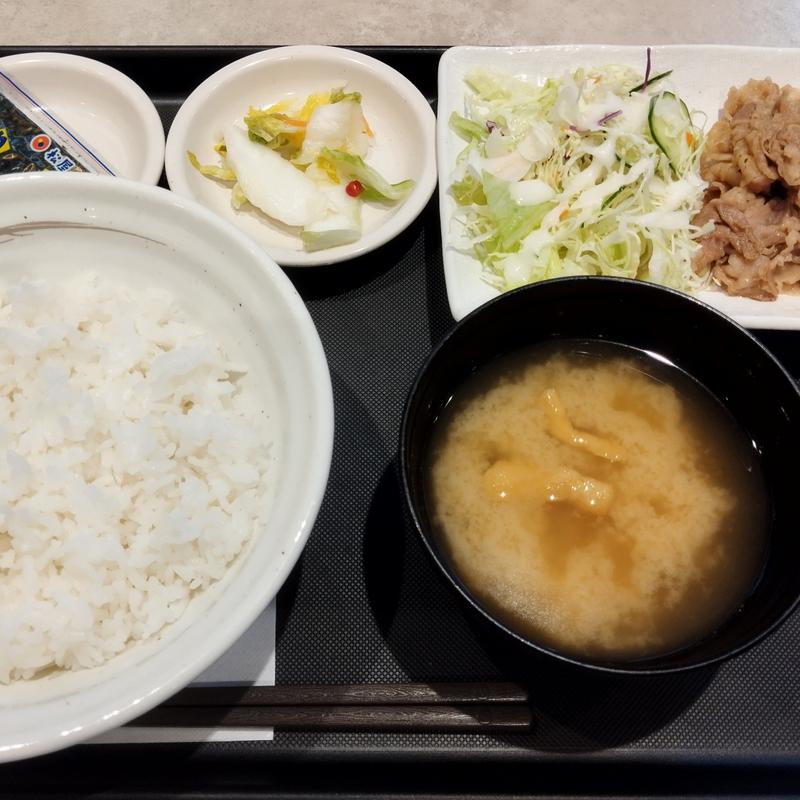 得朝牛皿定食(松屋 青砥店)