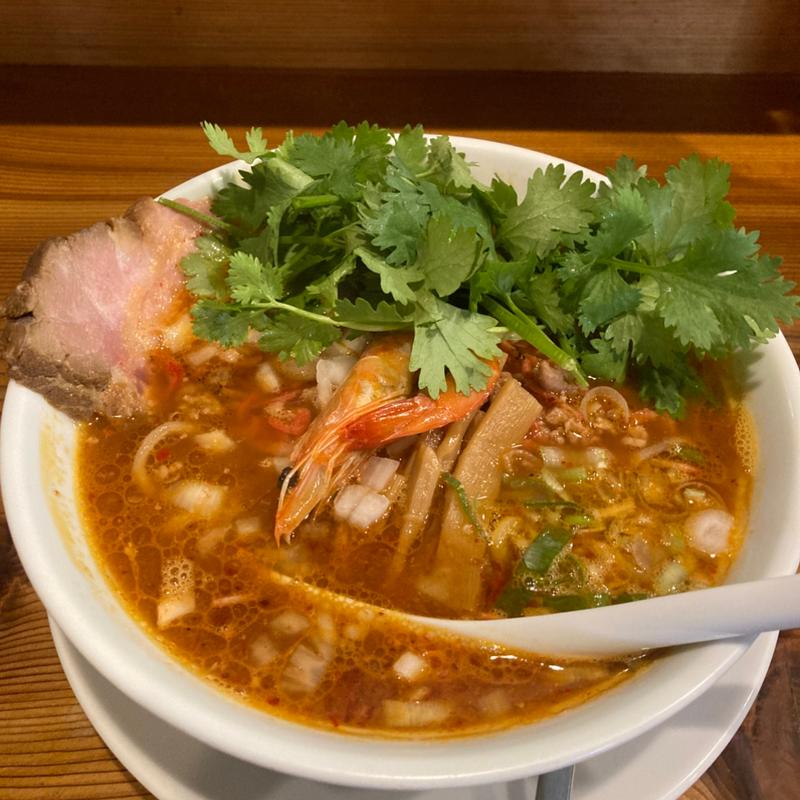 パクチー海老そば(中華蕎麦しのざき)