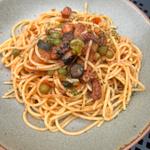マルタ伝統のタコシチューのスパゲッティ