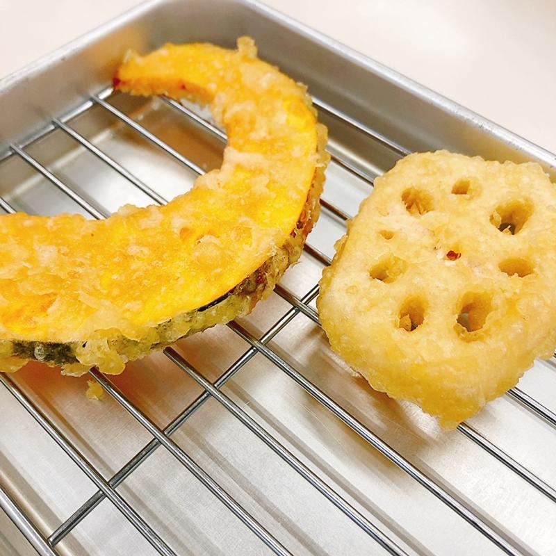 カボチャ・レンコン（上天ぷら定食）(あつあつ揚立てっちゃん 大野店 )