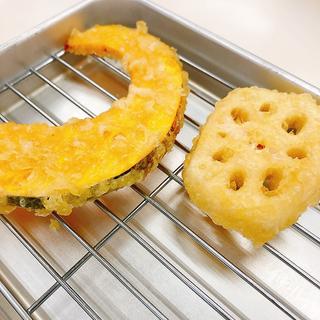 カボチャ・レンコン（上天ぷら定食）(あつあつ揚立てっちゃん 大野店 )
