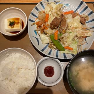 大豆ミートの野菜炒め定食