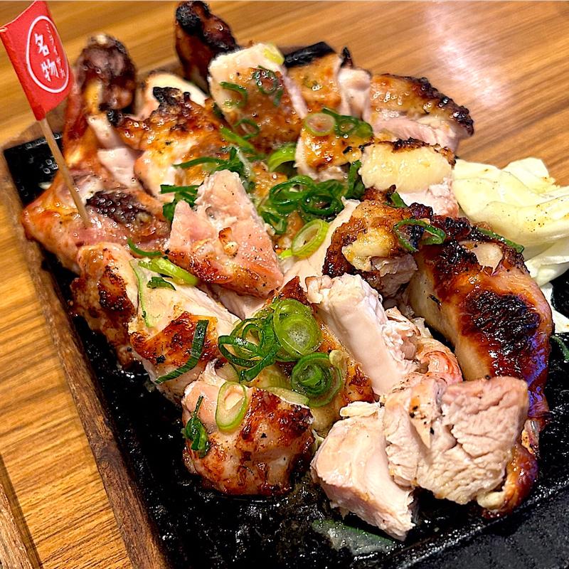 清流若どり骨付きモモ一本 グローブ焼きガーリック(ミライザカ 名駅4丁目店)