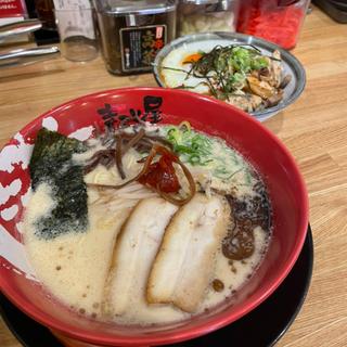 牛白湯ラーメン焼豚丼定食(ラーメンまこと屋 城陽店)