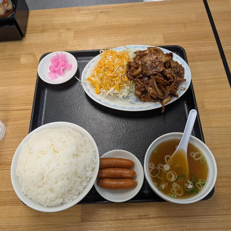 焼肉ライス ライス大盛 肉大盛 ウィンナー3本(大盛軒)