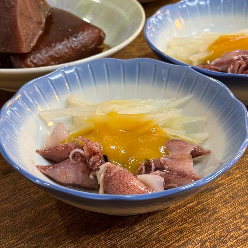 ホタルイカとウドのみそあえ(太閤)