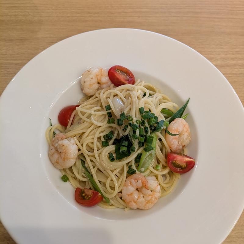 エビのペペロンチーノ(イタリアン&ビアガーデン アモーレ 田町店)