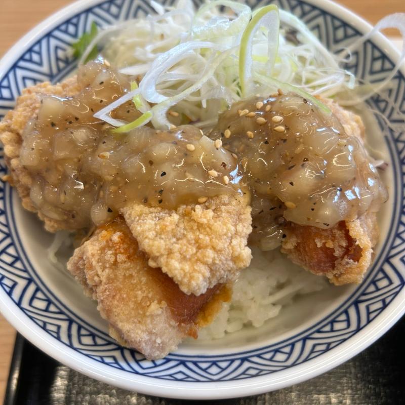 ねぎ塩唐揚げ丼(吉野家 川越北環状線上寺山店)