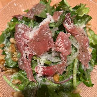 霧島黒豚生ハムとルッコラのサラダ〜日向夏ドレッシング〜