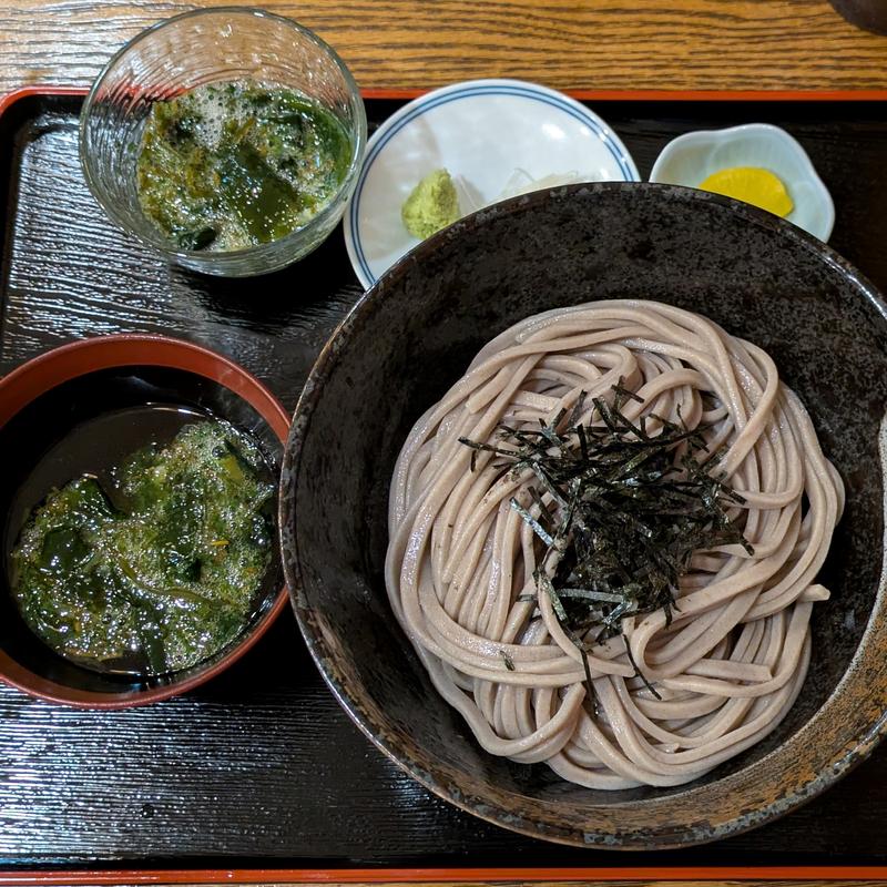 吊上げ海の香りの健康つけとろ蕎麦(岩駒庵)