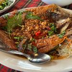 PLA KRAPONG KAOW TOD LAD SAUCE MAKAM