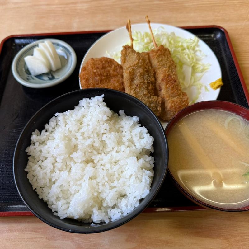 串カツ定食(舎人亭 )