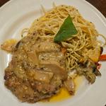 若鶏のソテーマスタードバターソース