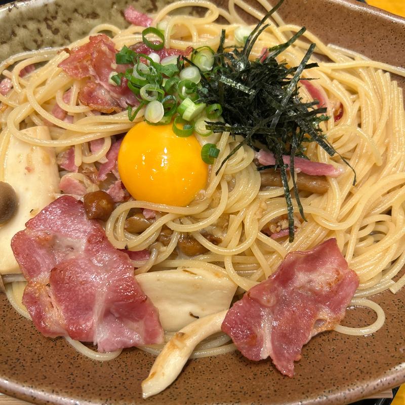 きのことベーコンの和風バター醤油(五右衛門 札幌オーロラタウン店)