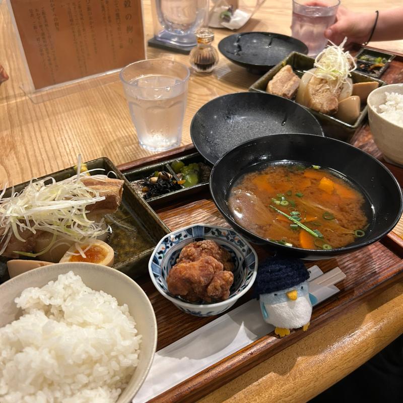 豚の角煮定食 玉子焼き(竈門ご飯一穀(ikkoku))