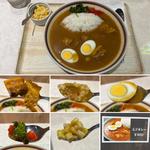 玉子カレー　コーンサラダ