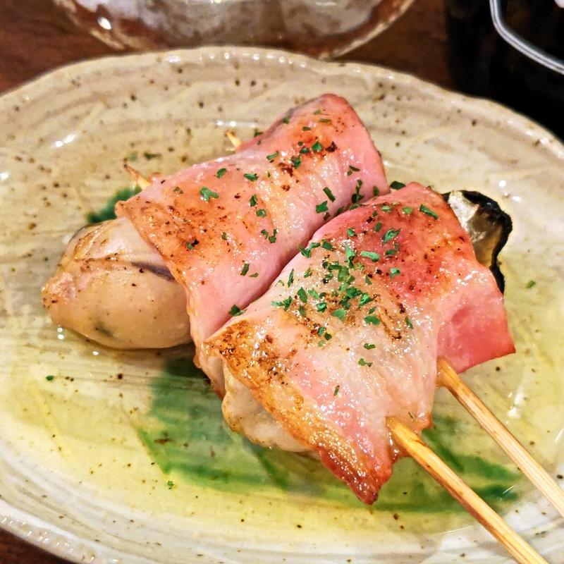 牡蠣ベーコン串(博多串酒場和田や 湘南台店)