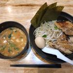 豚火つけ麺　醤油　1.5玉　味玉トッピング