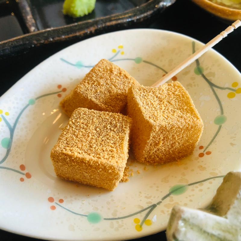 わらび餅_上定食(うなぎ専門店尾方屋)