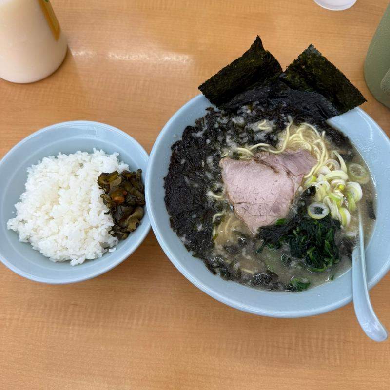 岩のりラーメン　半ライス(ラーメンショップ椿 河内店)