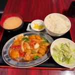 酢鶏定食(肉バル アモーレ 新宿店)