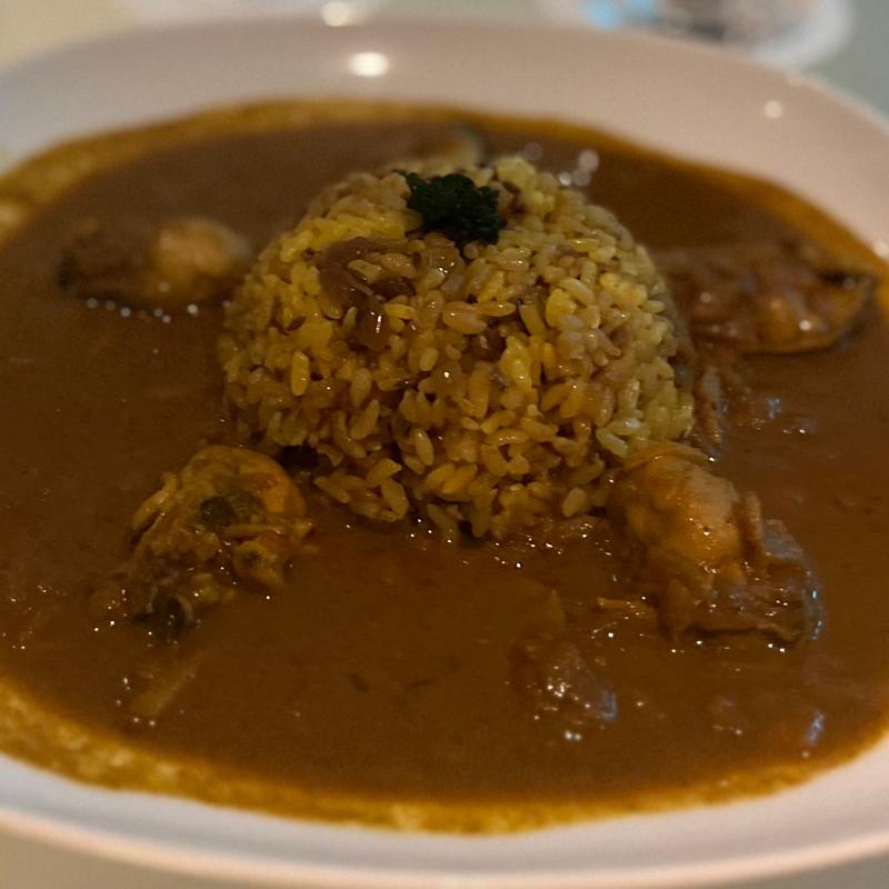 牡蠣のカレー(ブックカフェル テラ)