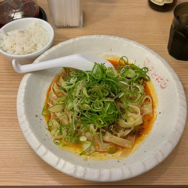 平打ち麺濃厚汁無し担々麺+ライス(想吃担担面 エスカ店)
