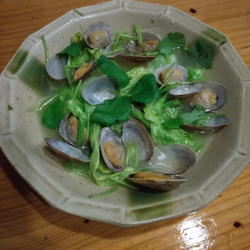あさりとキャベツの酒蒸し(炭火やきとり 恵 （メグミ）)
