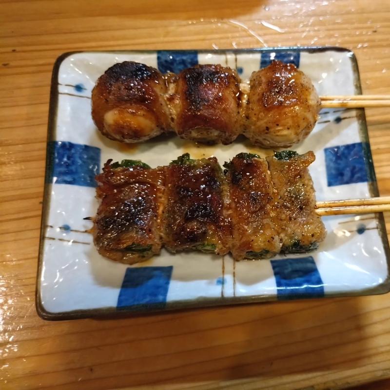 うずら＆水菜(炭火やきとり 恵 （メグミ）)