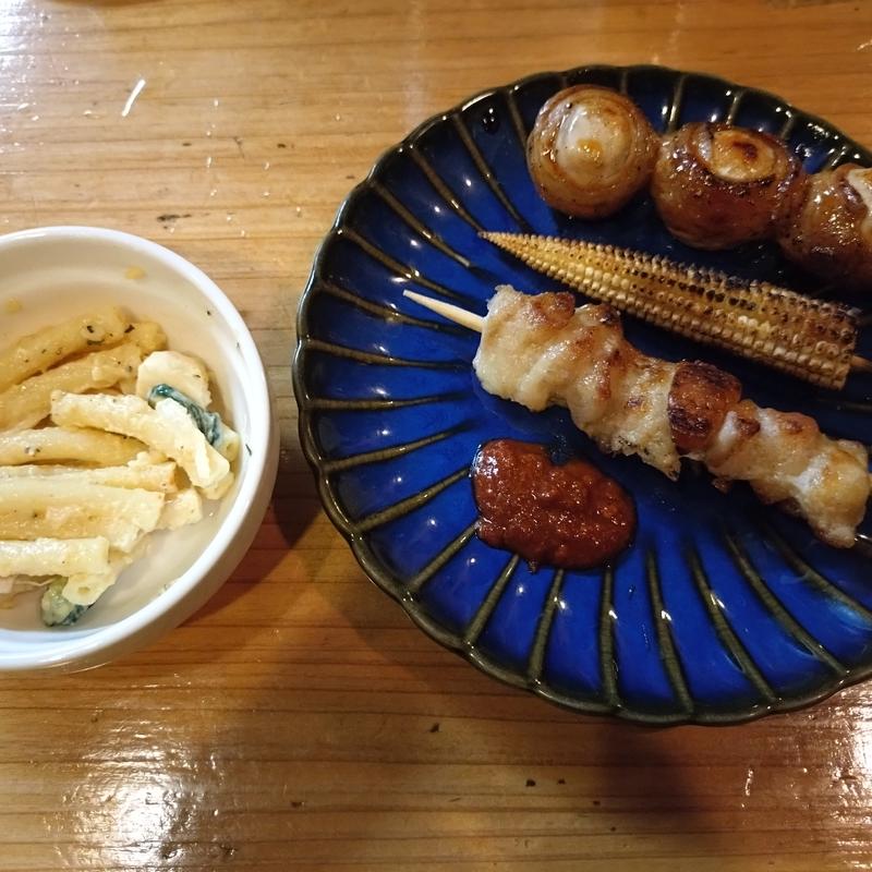 うずら＆ヤングコーン＆ぼんじり(炭火やきとり 恵 （メグミ）)