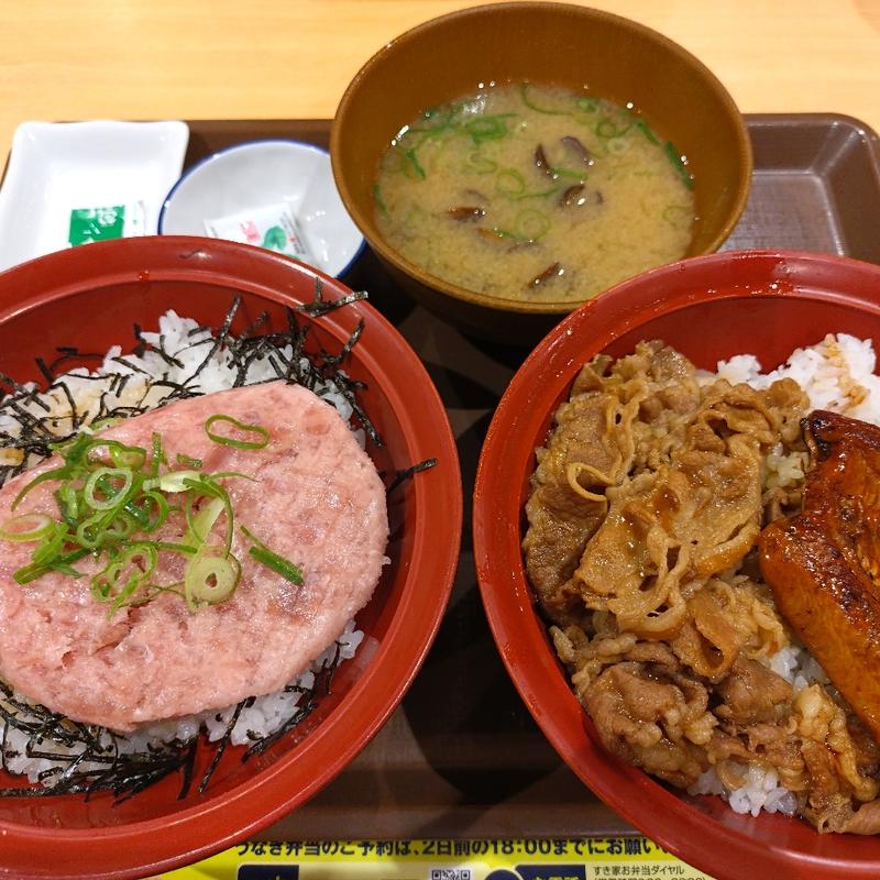 まぐろ丼＆うな牛(すき家 20号笛吹一宮店 )