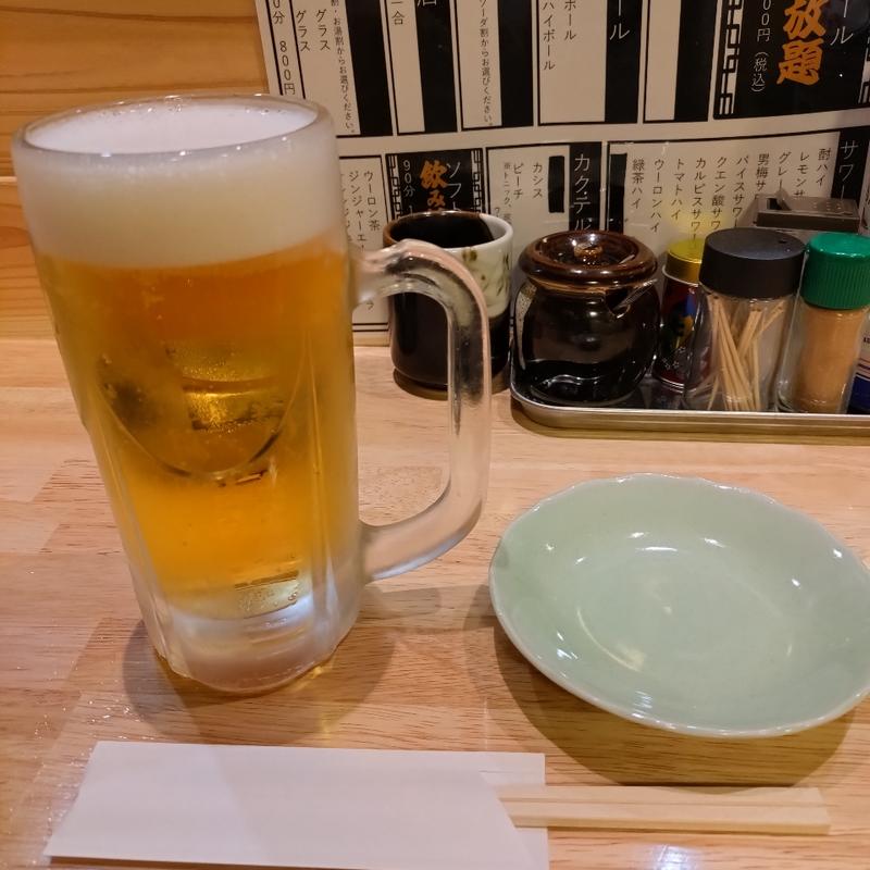 生ビール(大衆酒場 といろ)