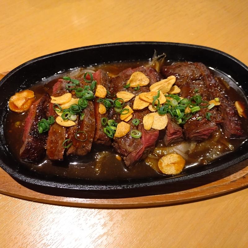 牛ハラミガーリックステーキ(恵比寿 夜ノ森 -河口湖-)