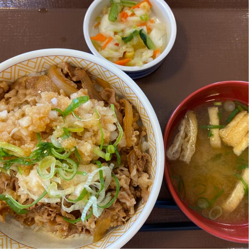 牛丼並鬼おろしポン酢おしんこランチセット(すき家 143号上田原店 )