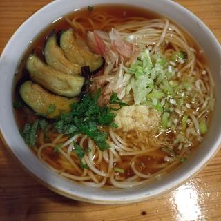 薬味たっぷり冷や麦(炭火やきとり 恵 （メグミ）)