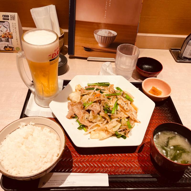 肉やさい塩興炒め定食(大戸屋ごはん処 京都錦小路店)
