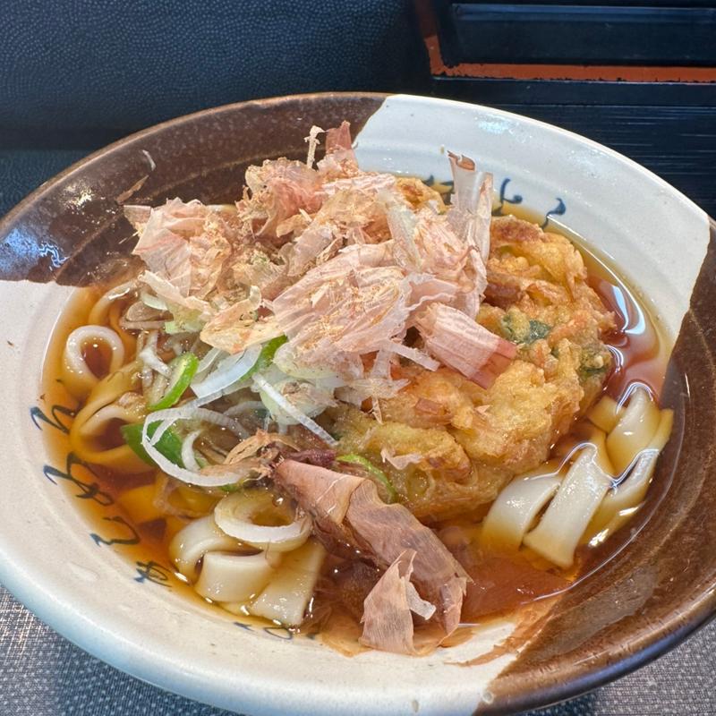 かき揚げ入りきしめん(住よし JR名古屋駅新幹線下り)