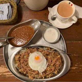 チキンケバブキーマ定食(インド定食 ターリー屋 西新宿７丁目店)