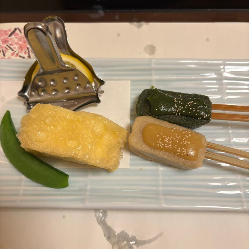 揚げ湯葉と生麩田楽(梅の花 浜松店 （ウメノハナ）)