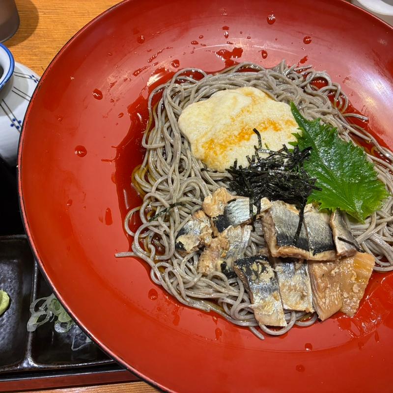 冷やしにしん山かけそば(蕎麦居酒屋　高田屋　川崎)