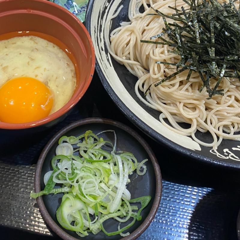 月見芋そば（冷やし）(ゆで太郎 錦町店)
