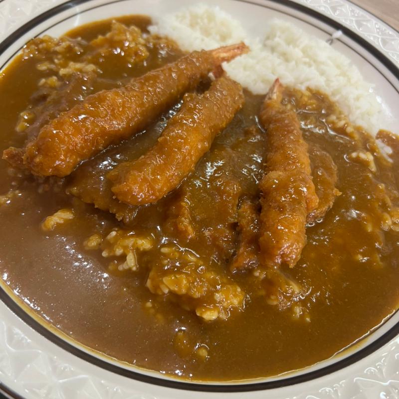 カツカレー＋エビフライ(カレーショップ キング)