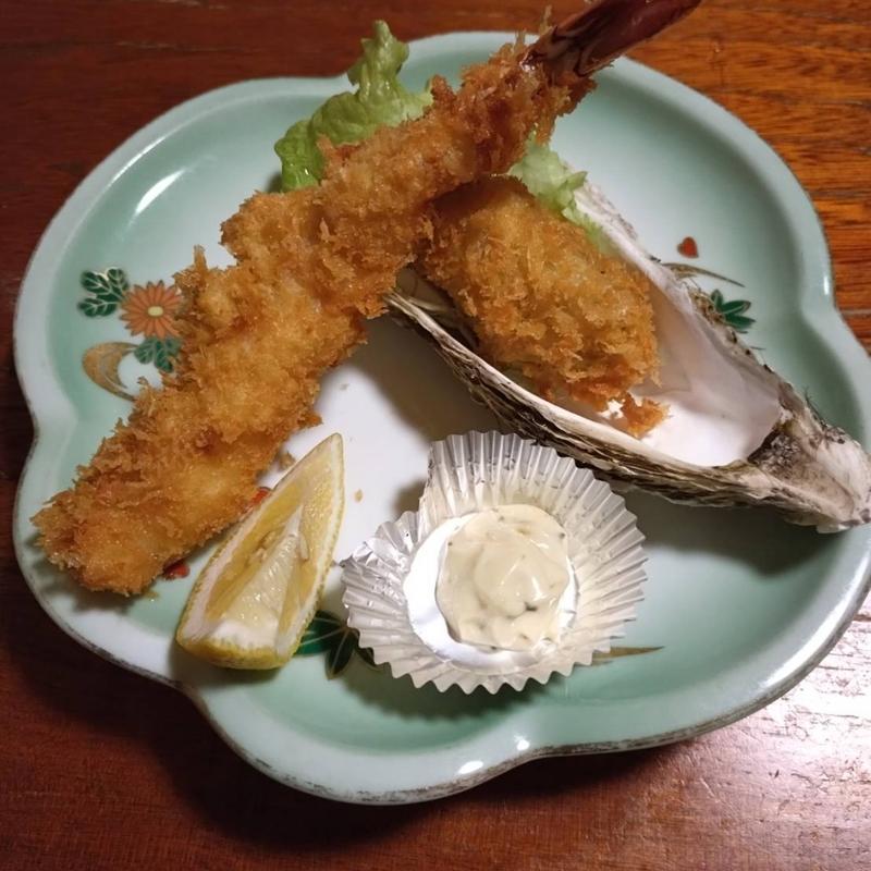 エビフライ＆カキフライ(海鮮料理赤坂)