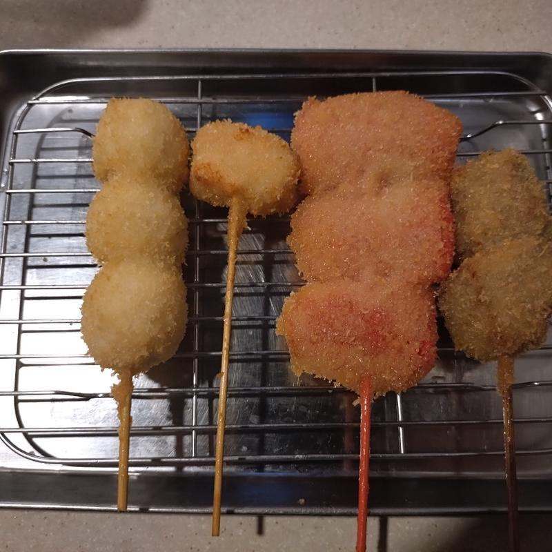 うずら＆里芋＆紅しょうが＆牛串(串カツ田中 海老名店)