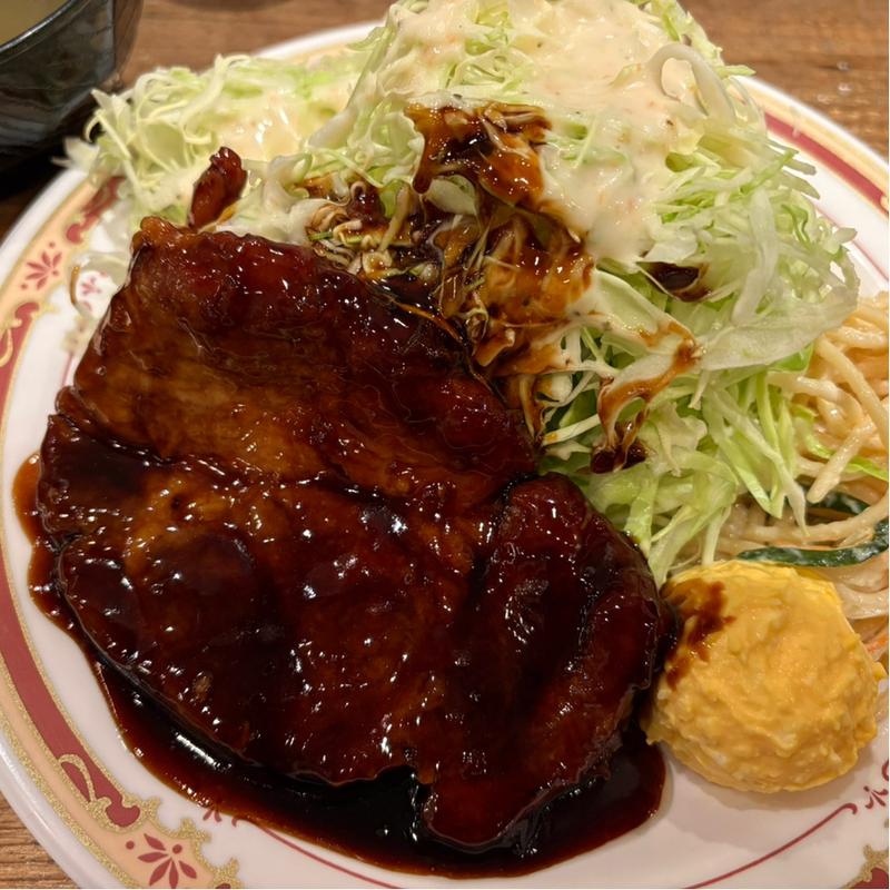 トンテキ定食(食堂チャチャチャ)