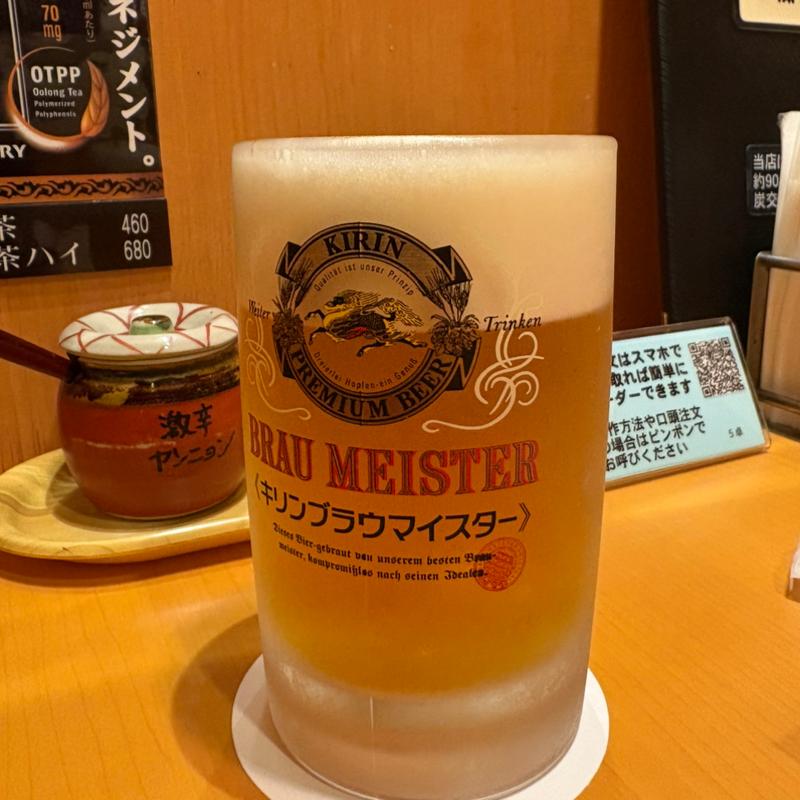 生ビール ジョッキ(焼肉 やわら)